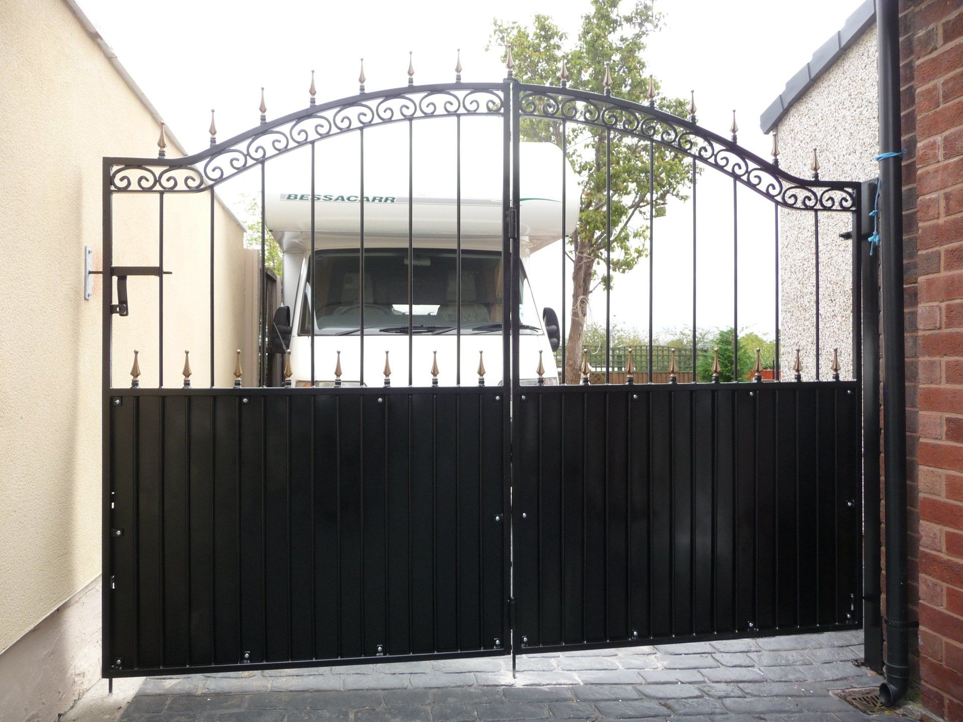 black metal gate