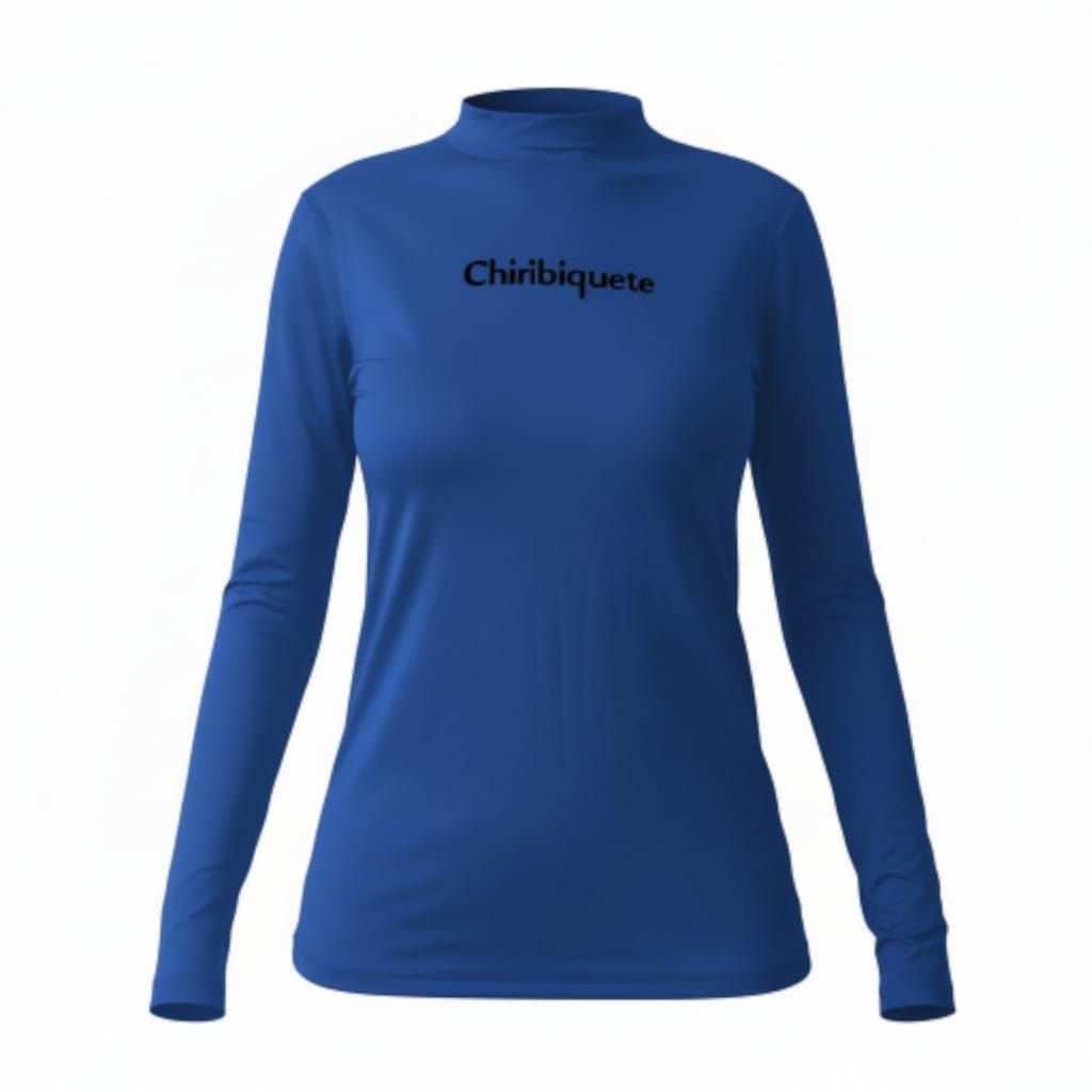 CAMISETA MANGA LARGA DAMA AZUL CON PROTECCION SOLAR UPF 50+UV