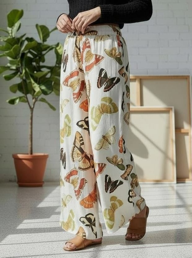 PANTALON PALAZZO MUJER ETHEREAL BUTTERFLY