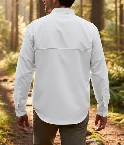 CAMISA HOMBRE BLANCA MANGA LARGA DRYSHIELD UPF50