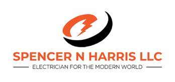Logo: Orange and black electric bolt within an arc shape, with company name and slogan below.