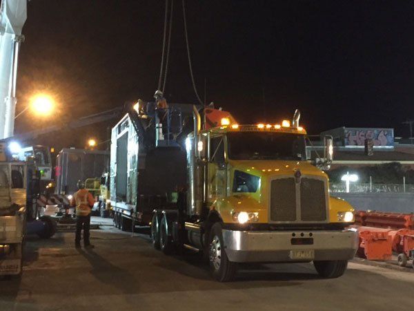 RL Harding truck at night time