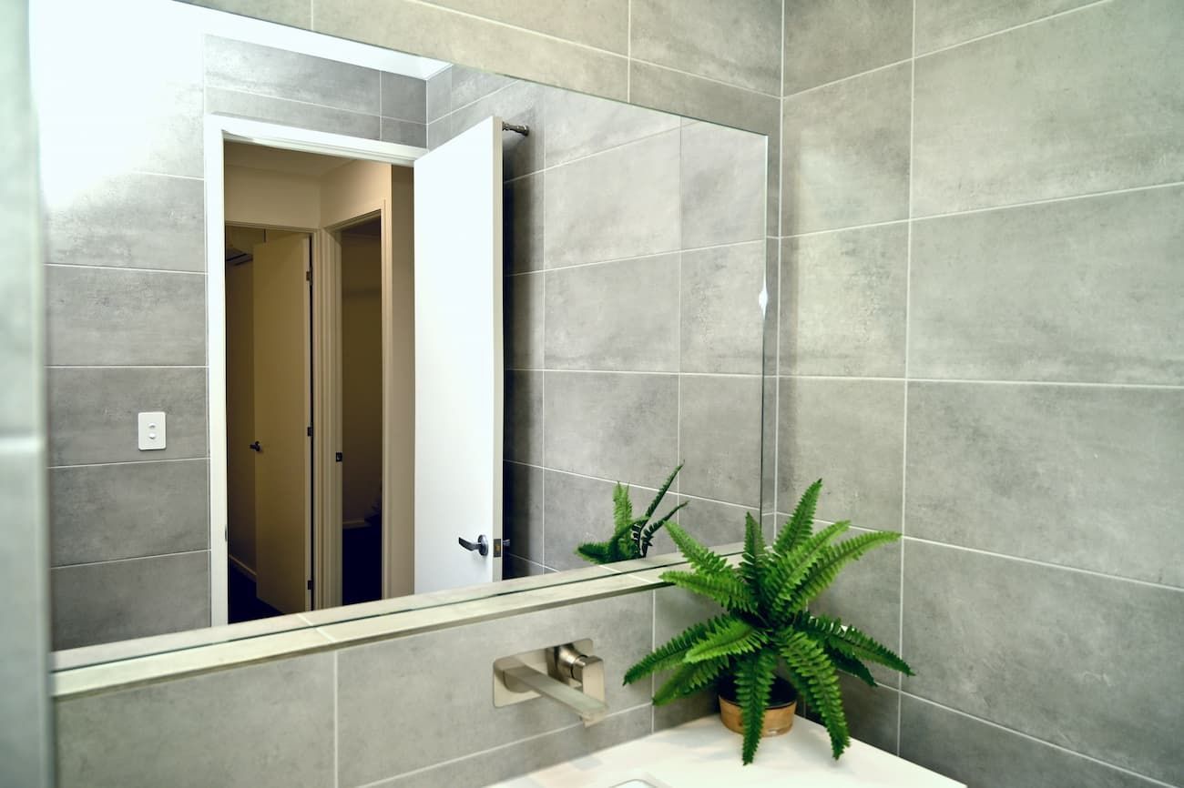 White Modern Bathroom - Windows & Doors in Townsville, QLD