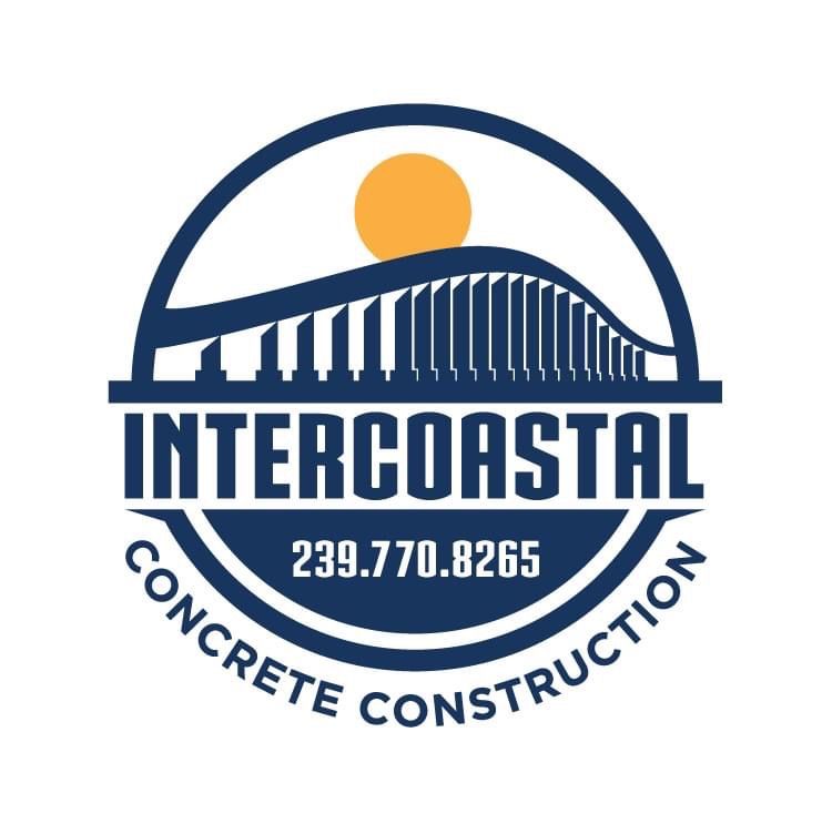 A logo for a company called intercoastal concrete construction