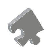 A gray puzzle piece on a white background.