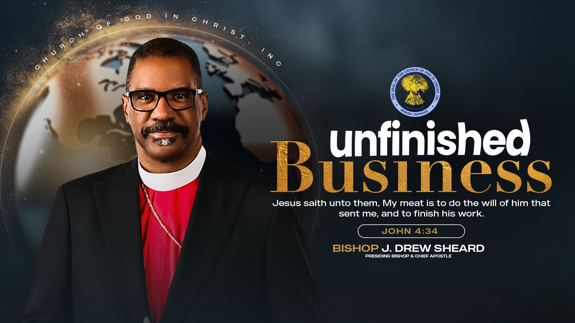 Bishop J. Drew Sheard with text 