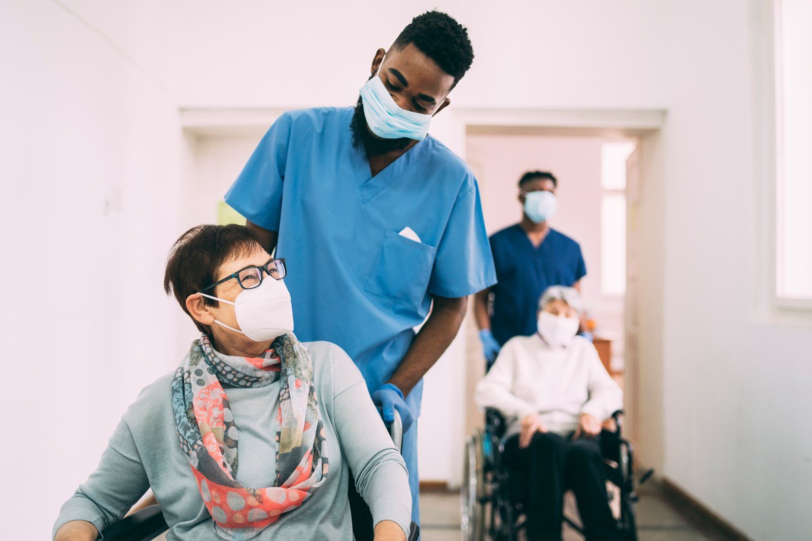 Healthcare Workers Along A Corridor — Jackson, MS — Prime Care Nursing