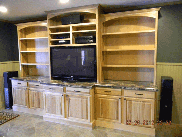 Cabinet with Television — Kent City, MI — Summit Construction, Inc.— Kent City, MI — Summit Construction, Inc.