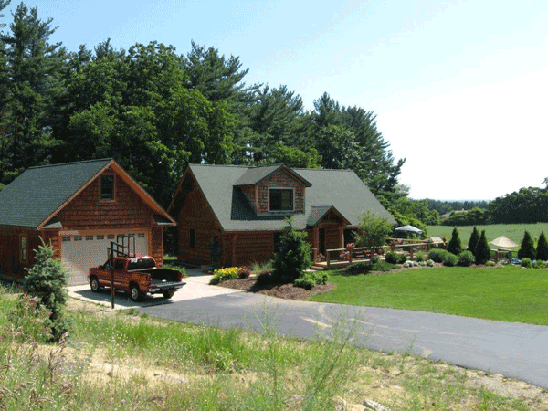 Side View of Log Cabin House — Kent City, MI — Summit Construction, Inc.— Kent City, MI — Summit Construction, Inc.