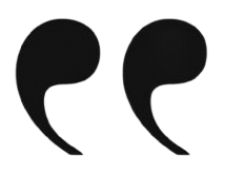 Decorative quotation mark icon for residential review