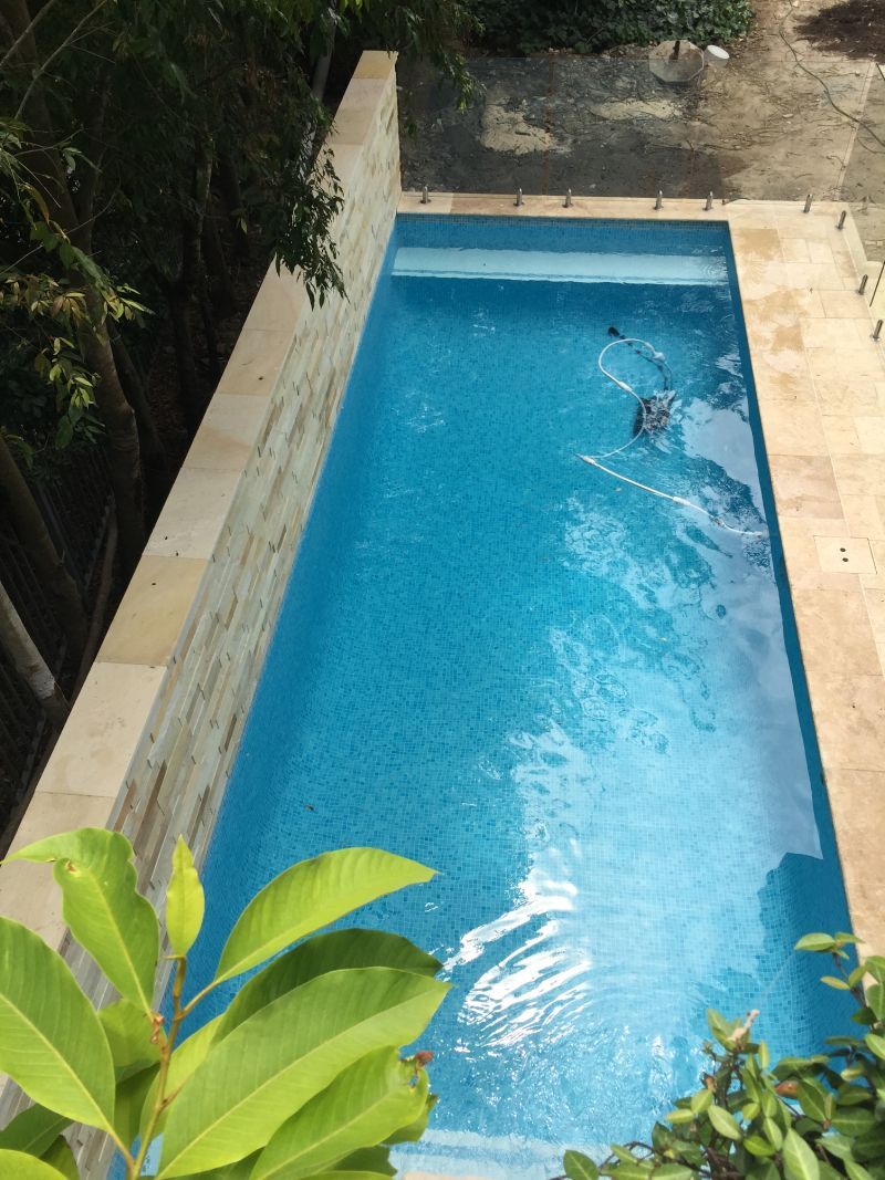 pool filled with water