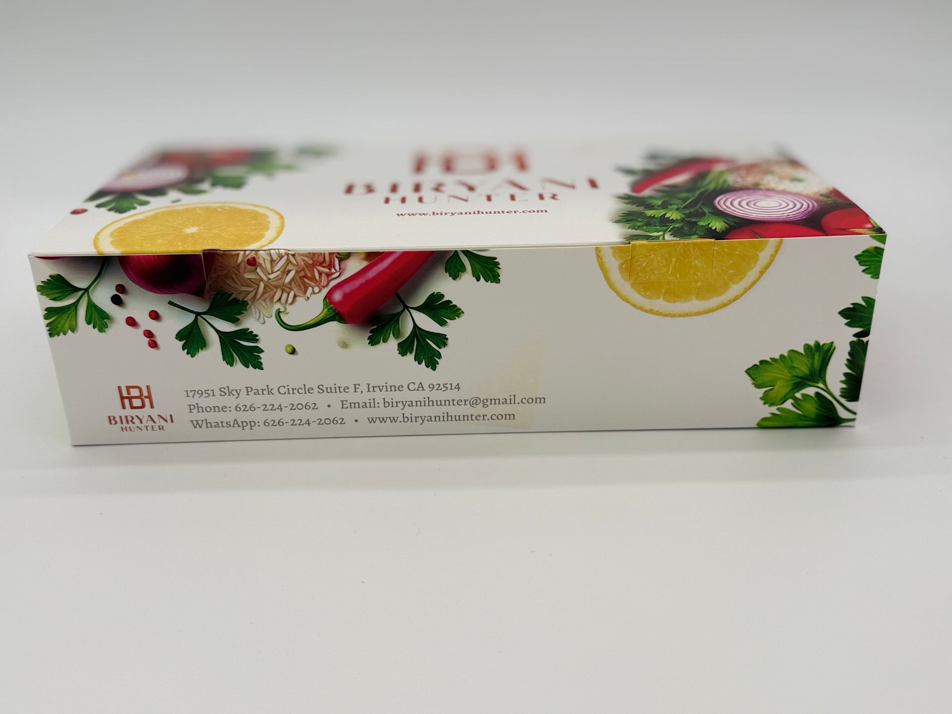 Biryani Hunter colorful custom food packaging