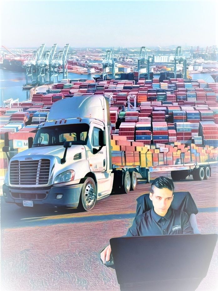 Worker Checking the Shipments — Wilmington, CA — Leoness Express