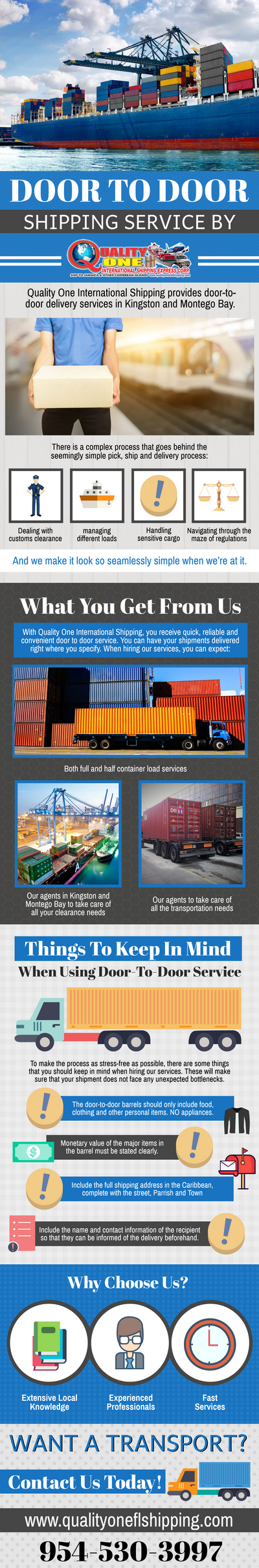 Door To Door Shipping Service Infographics