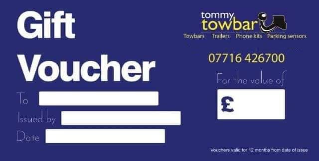 Tommy Towbar Gift Voucher - Towbars NI