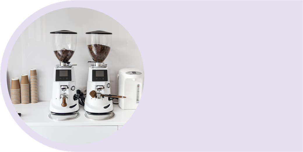 Coffee station setup in the patient and family lounge at Jackson North Medical Center.