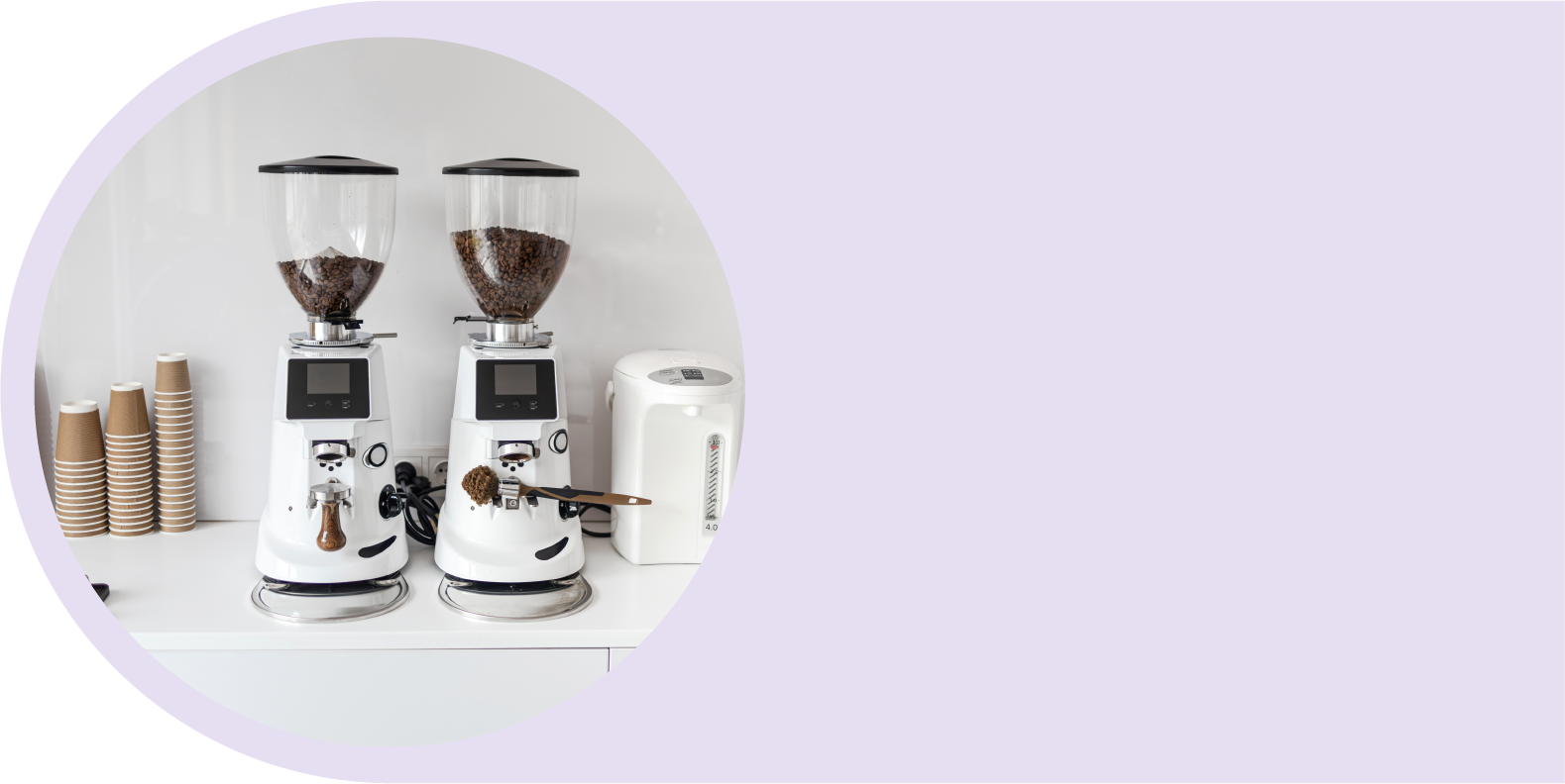 Coffee station setup in the patient and family lounge at Jackson North Medical Center.