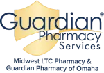 Guardian Pharmacy Services logo with a gold shield and blue text.