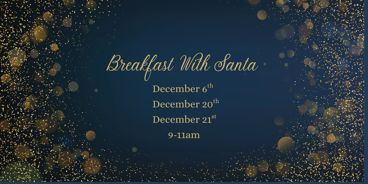 Dark blue background with gold sparkles, text says 