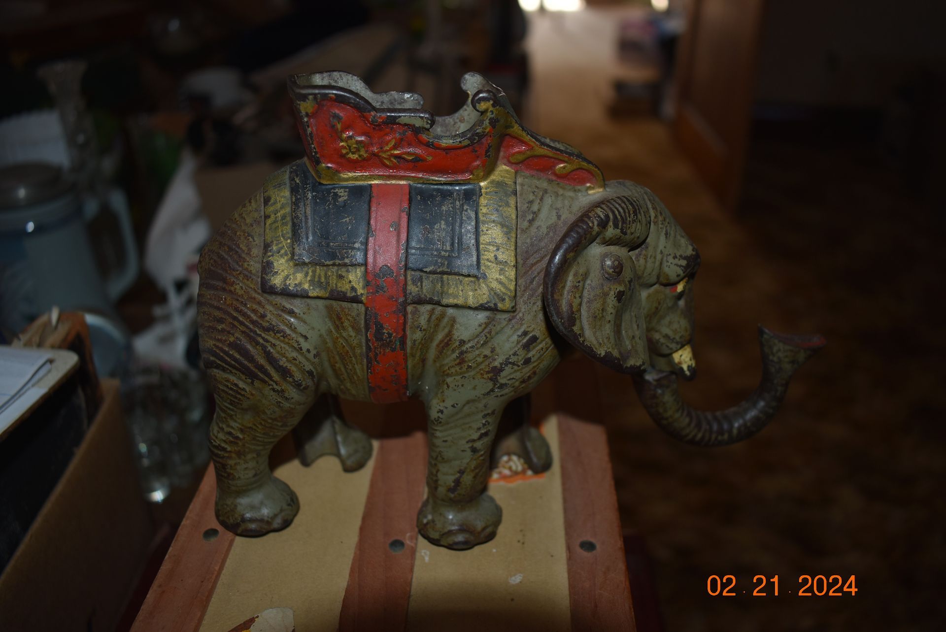 Antique elephant statue
