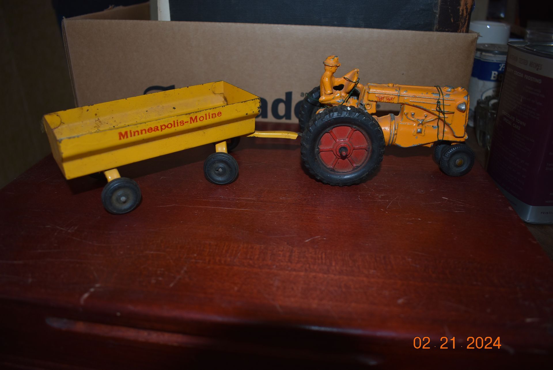 Antique toy tractor