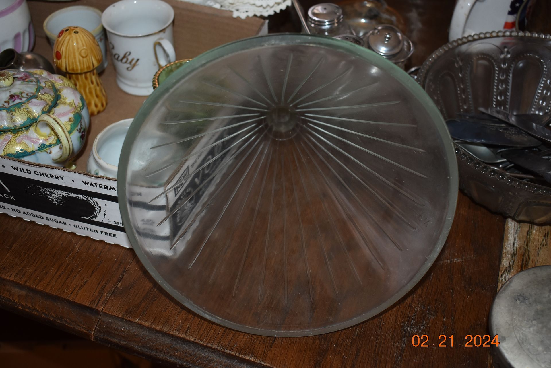 Antique glass figure.