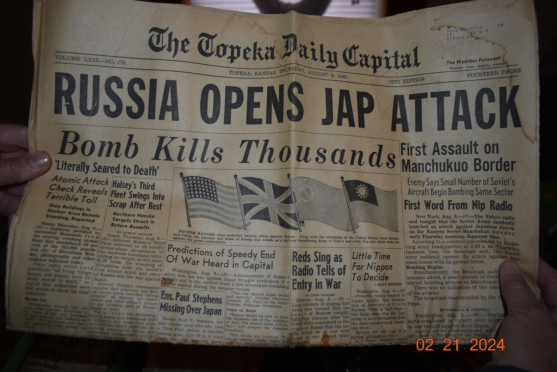 Antique news paper articles.