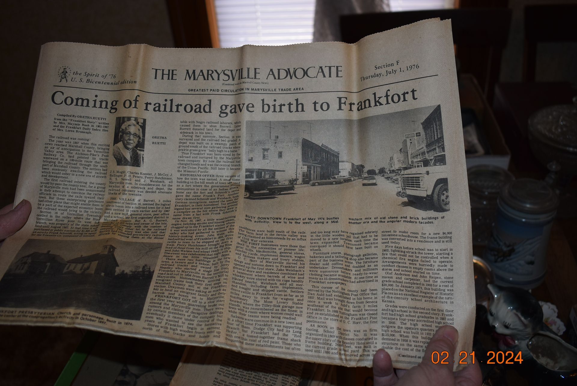 Antique news paper articles.