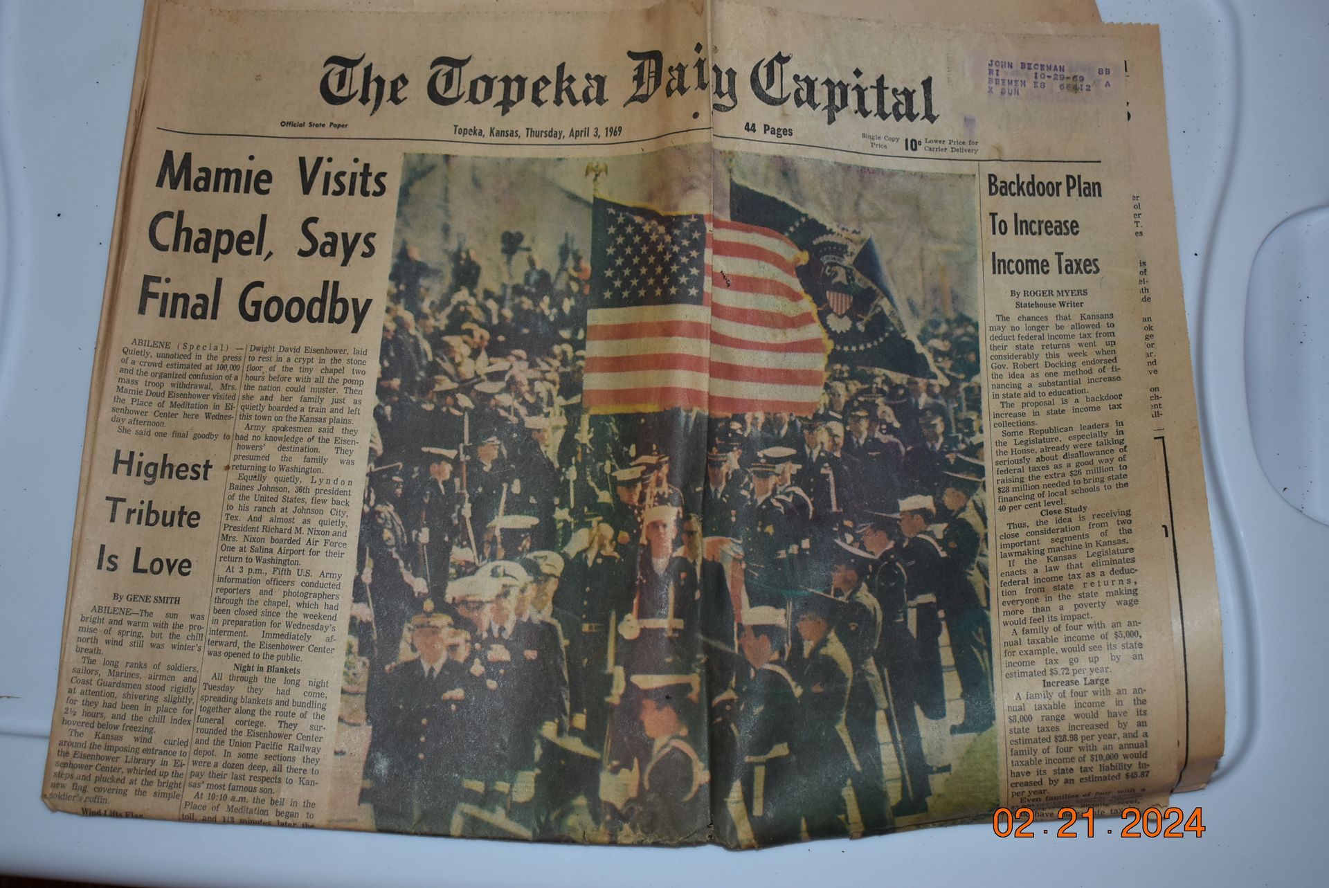 Antique news paper articles.