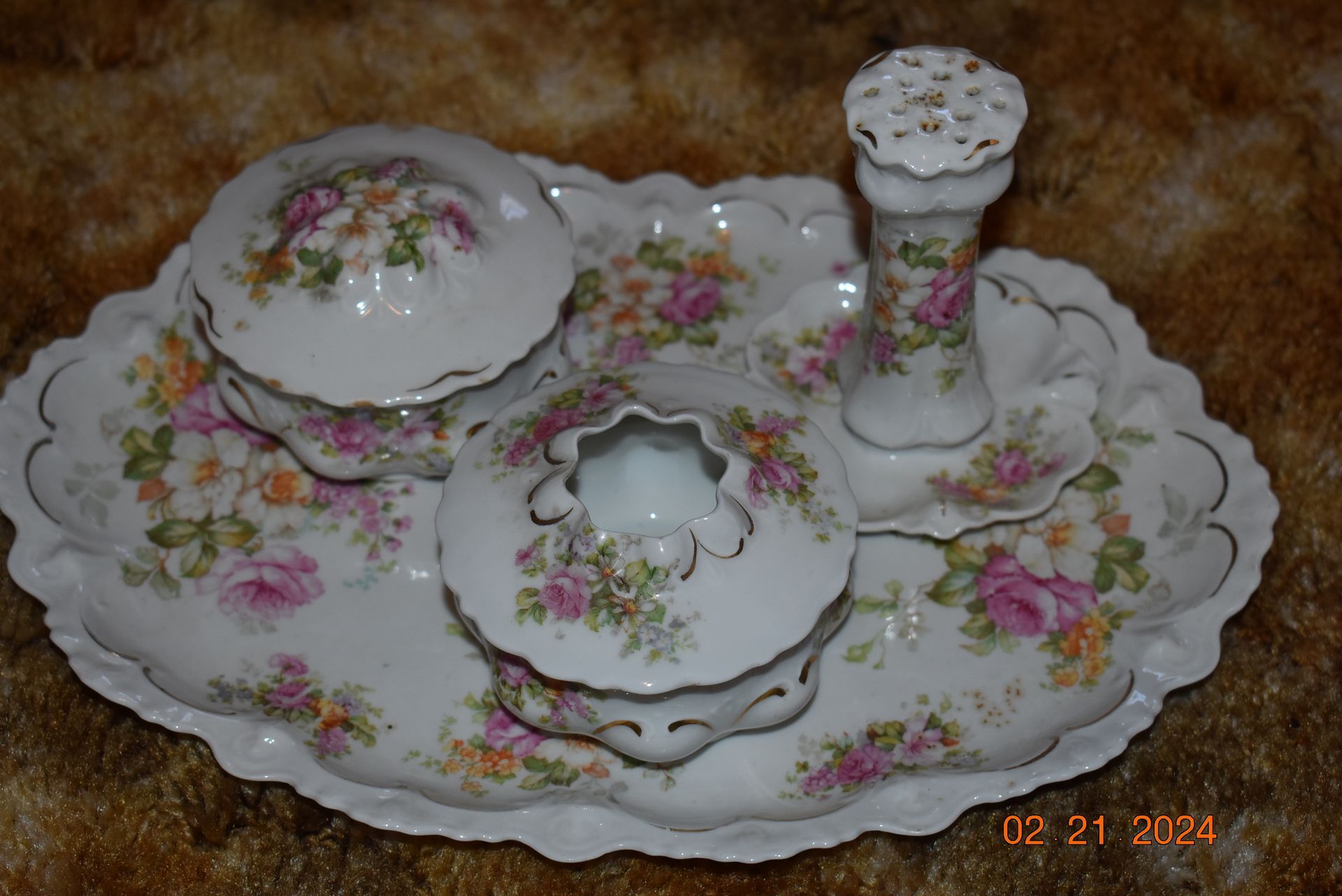 Antique glass plates