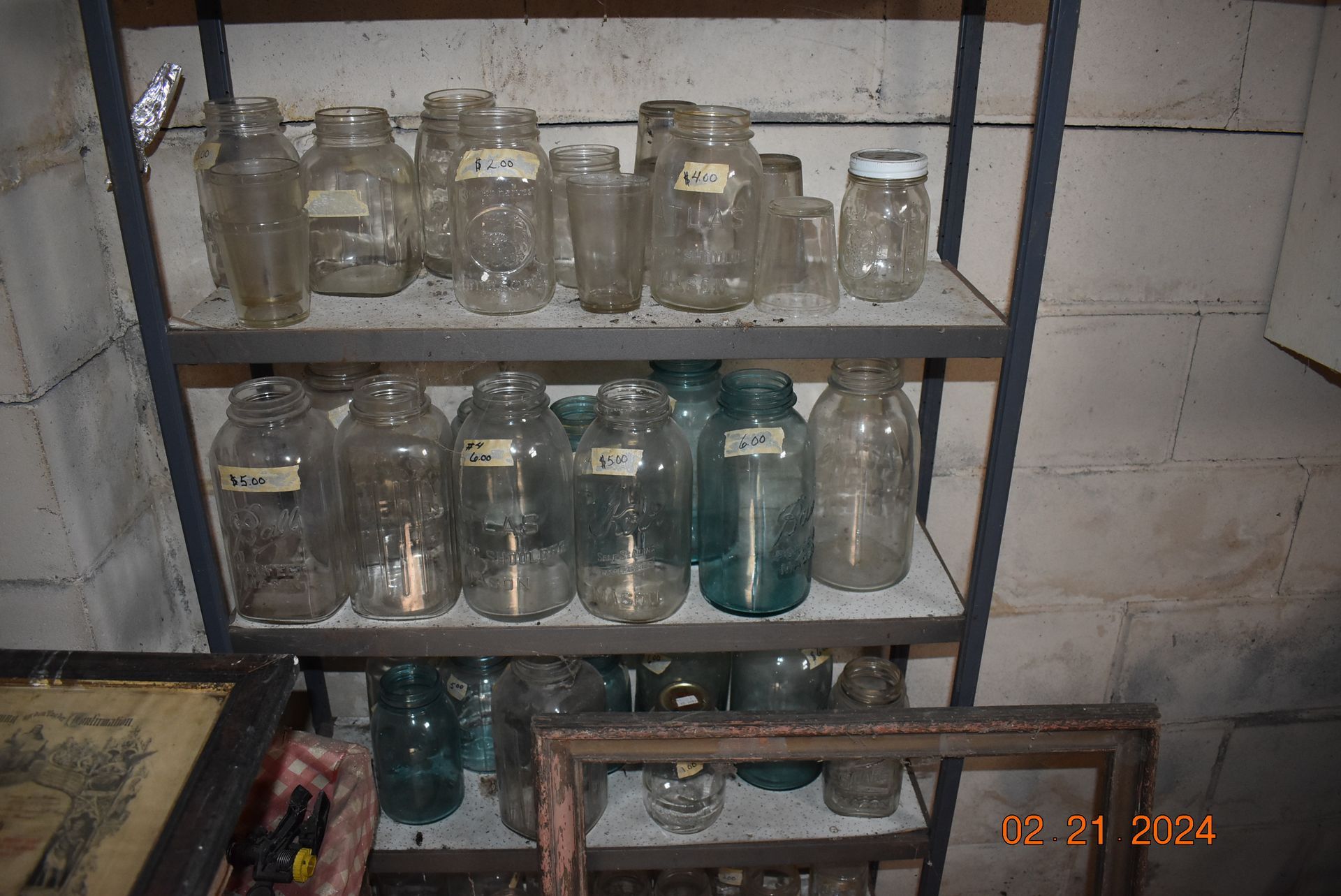 Old Mason jars.