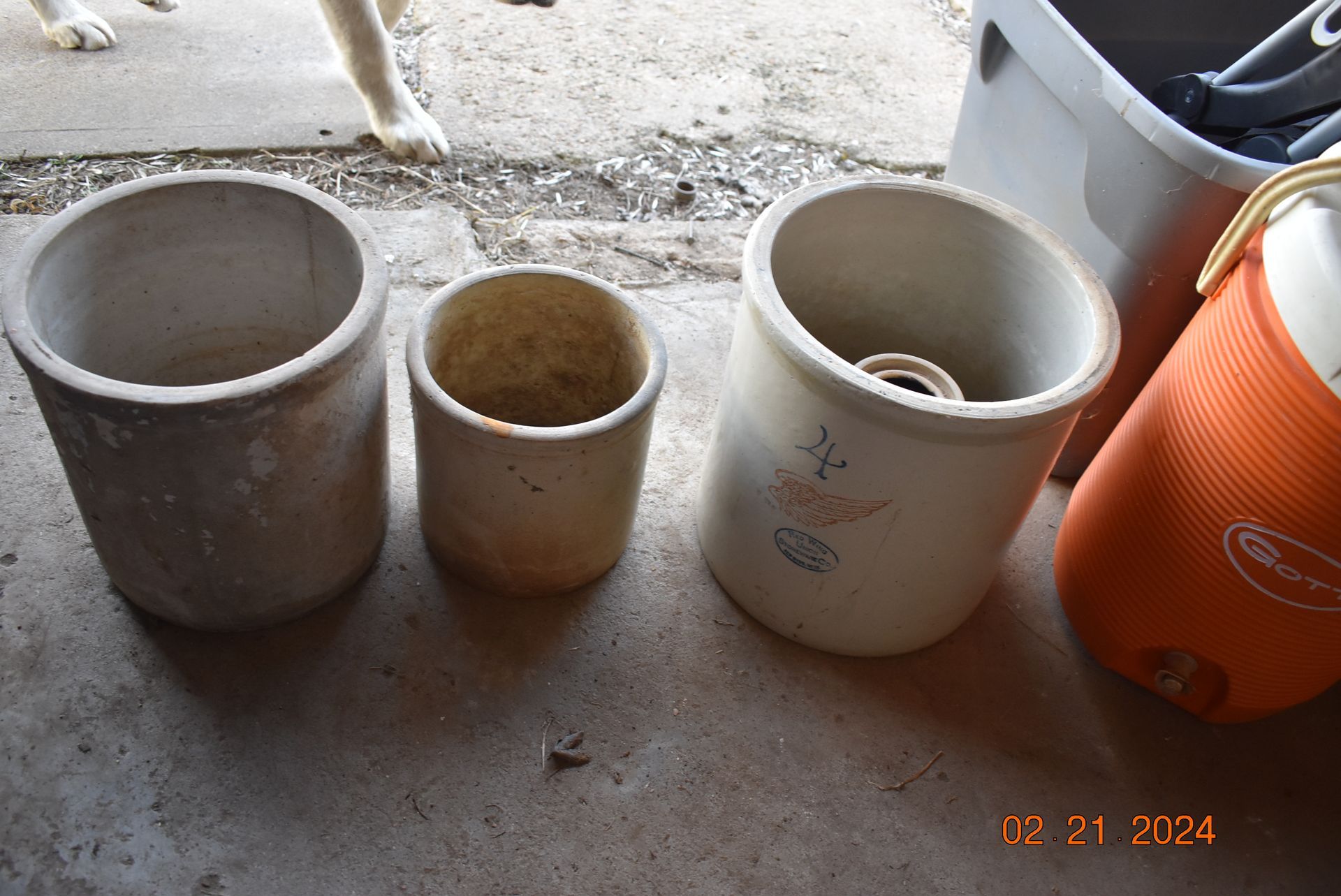 Antique Red wing stoneware barrel