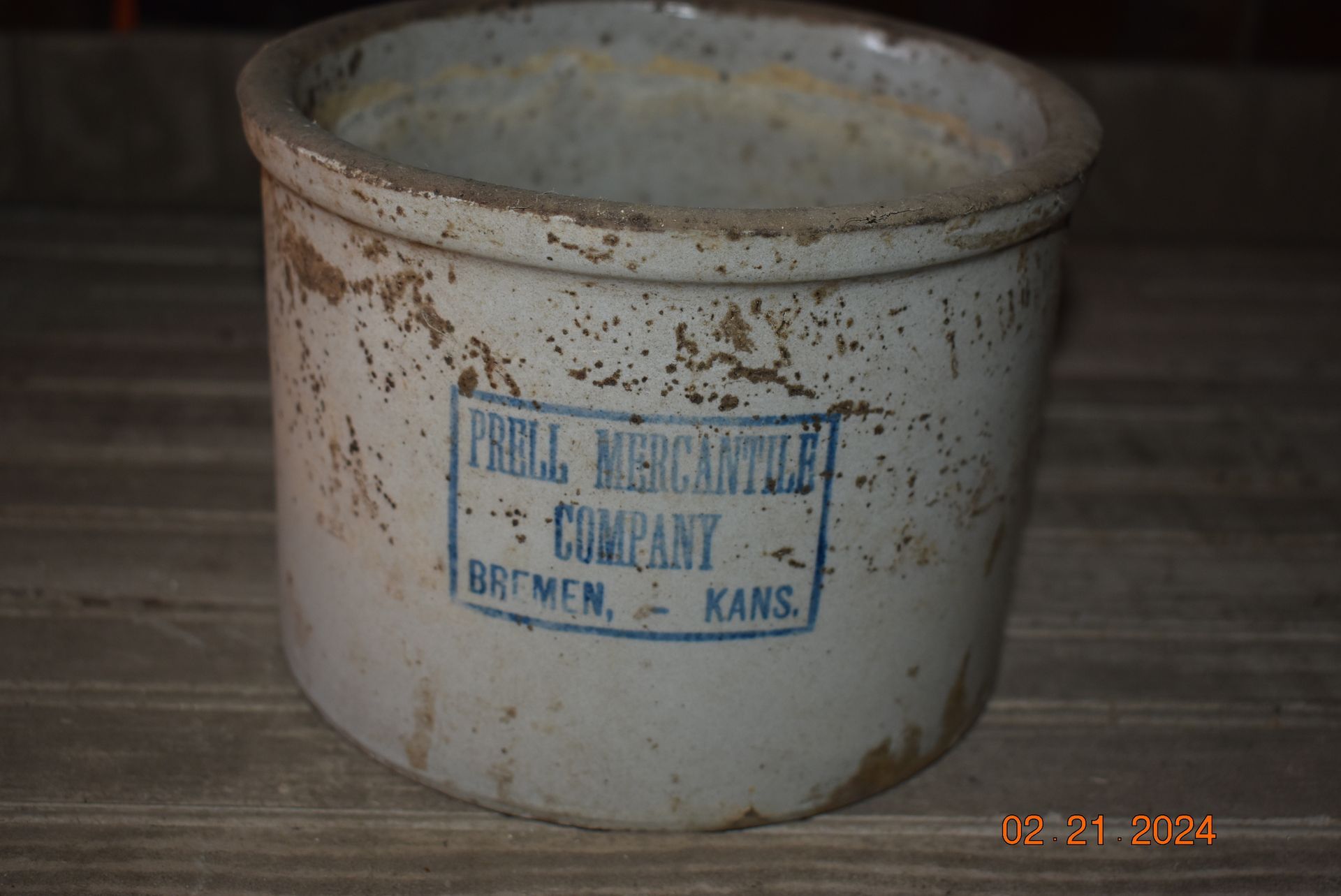 Prell Mercantile company stoneware