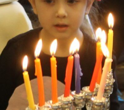 Montessori child celebrating a Jewish holiday 