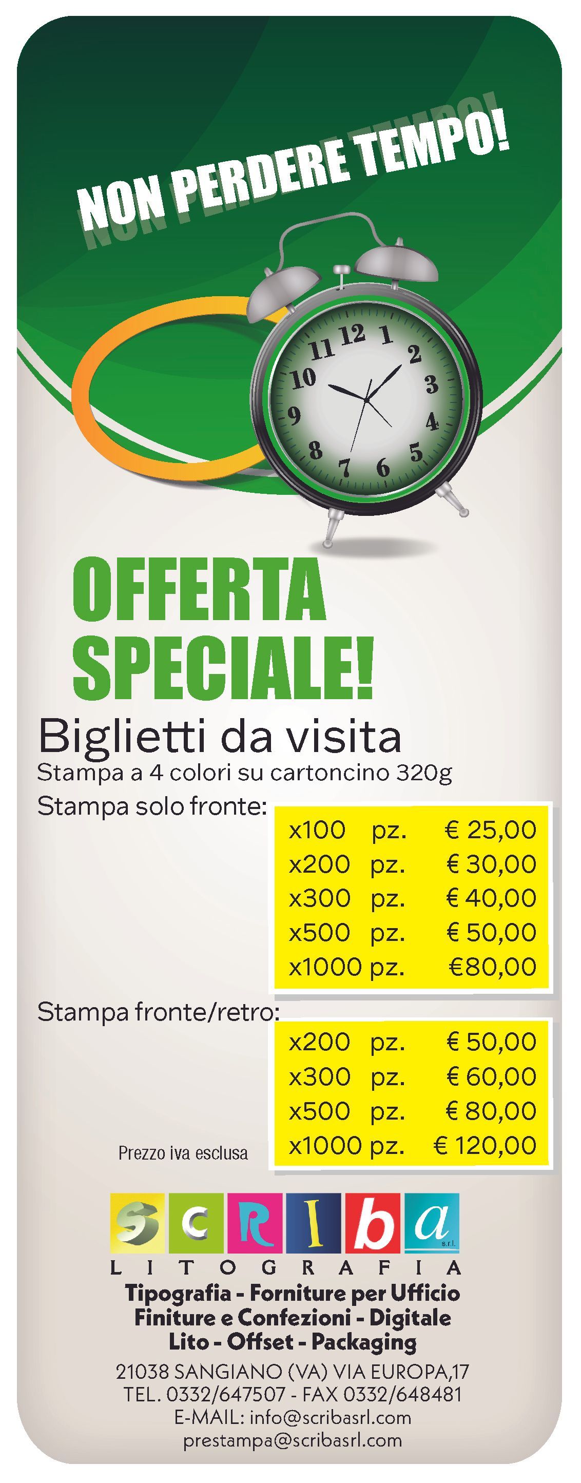 promozione biglietti da visita