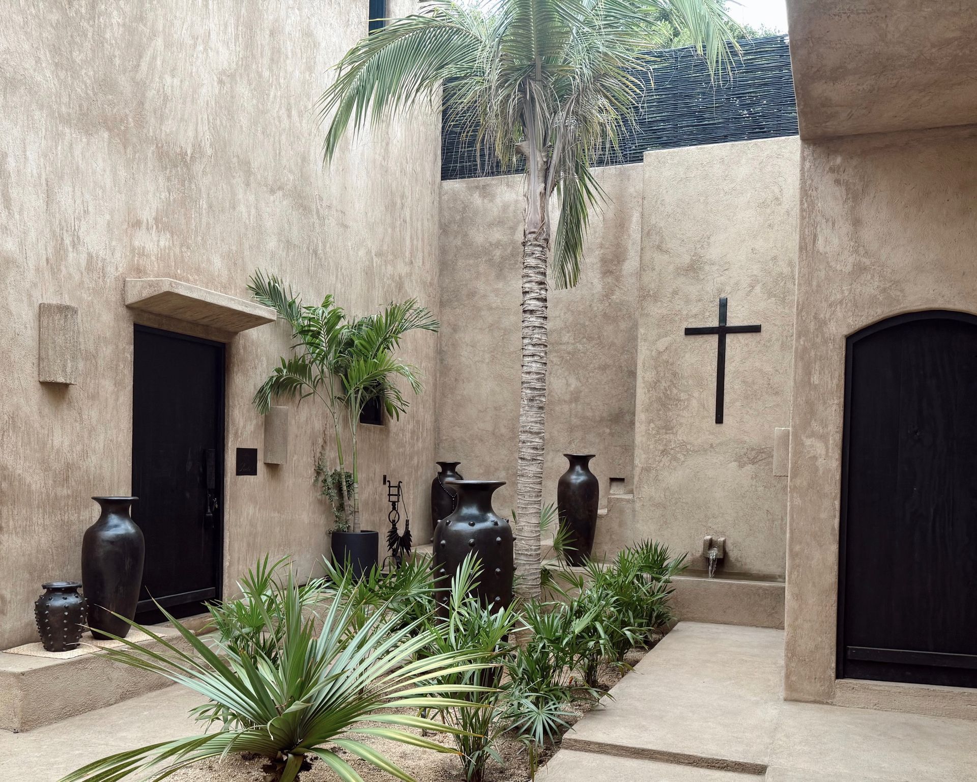 A building with a cross on the side of it