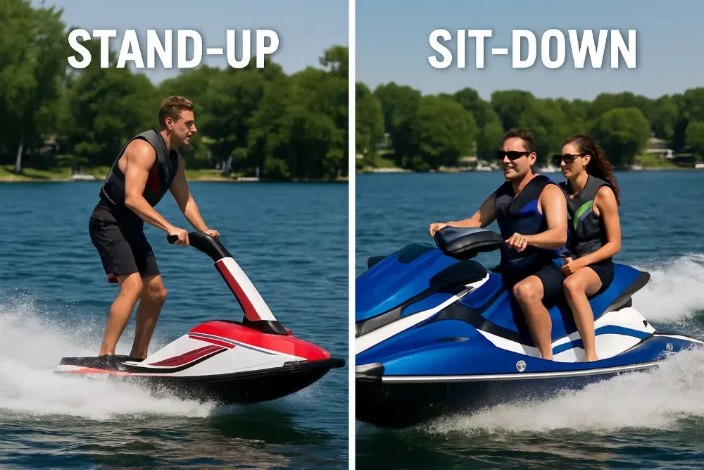 stand-up vs sit-down jet skis - how do jet skis work