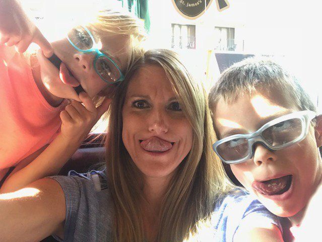 family in wacky faces