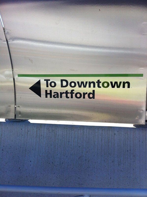CT FASTRAK Downtown Hartford Sign