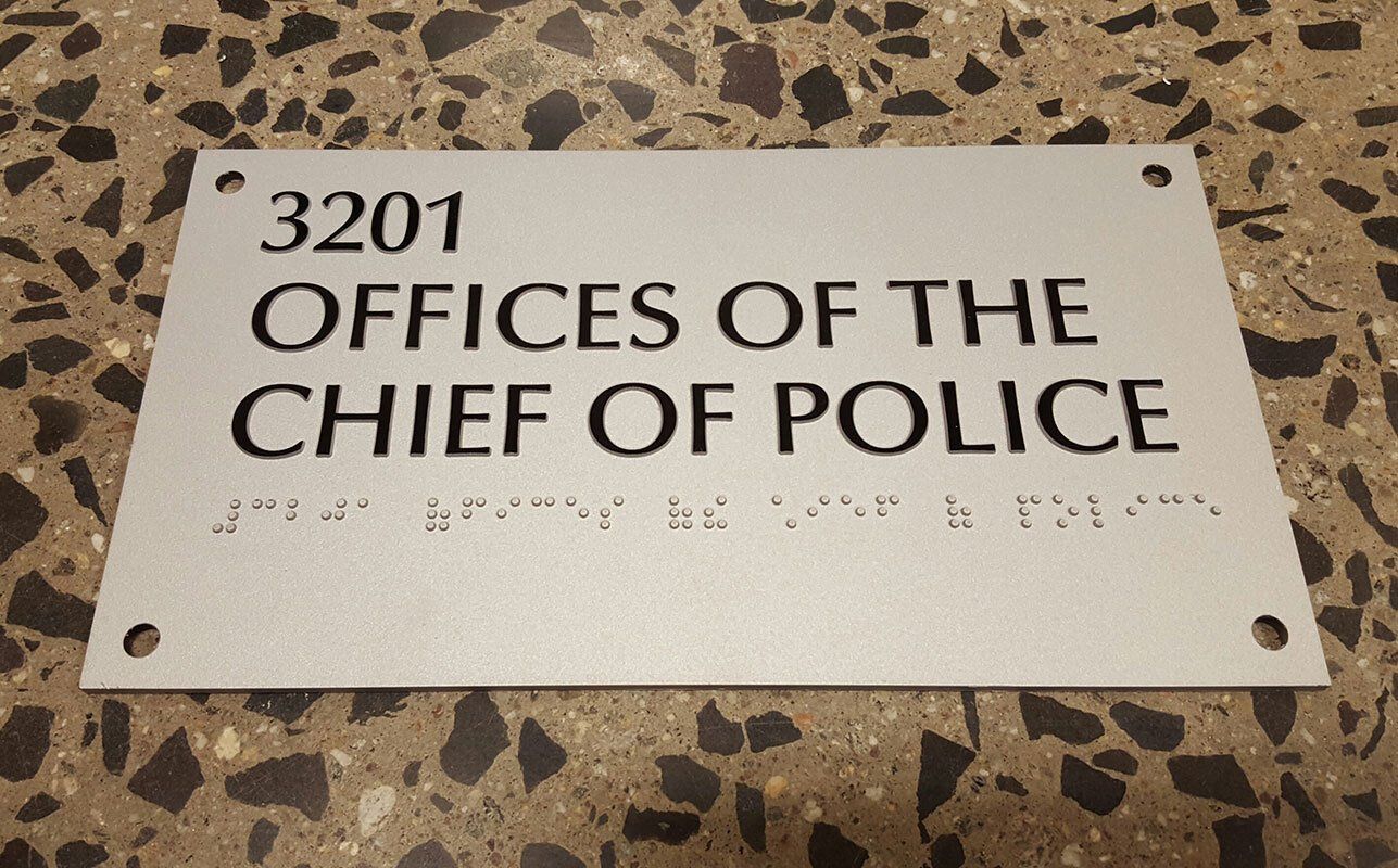office of the chief of police ada sign