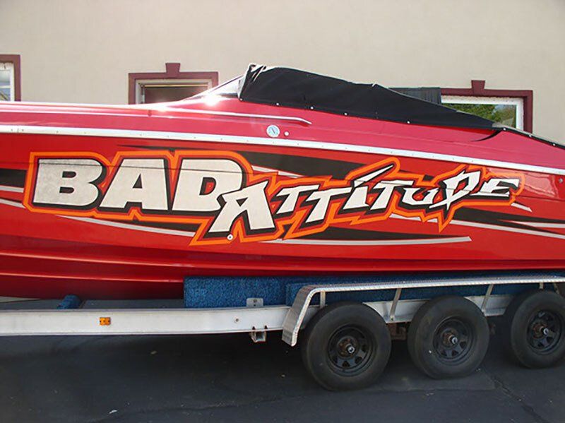 Bad Attitude Boat Signage