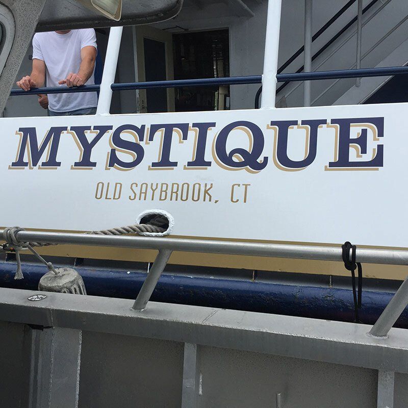 Mystique Boat Signage