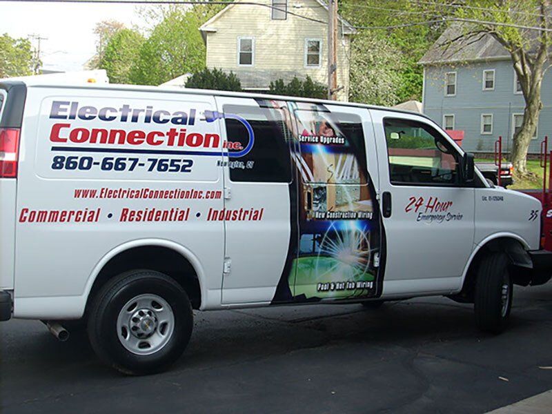 Electrical connection vehicle wrap