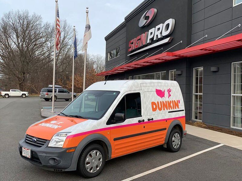 dunkin donuts vehicle wrap