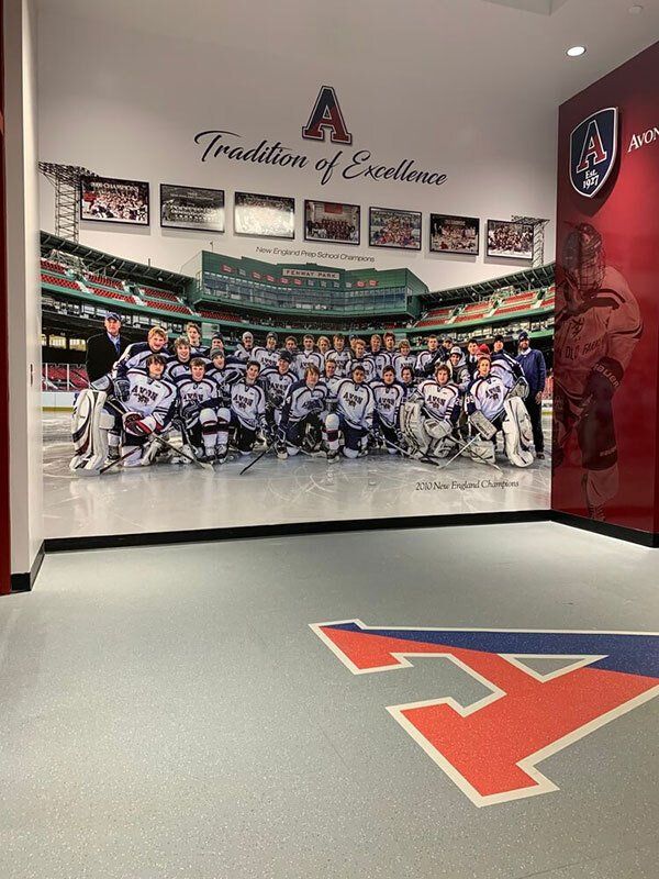 hockey locker room wall graphics