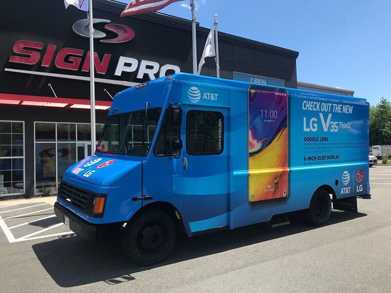 LG phone vehicle wrap