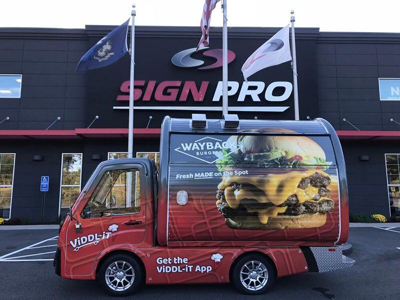 Jakes Wayback burger  vehicle wrap