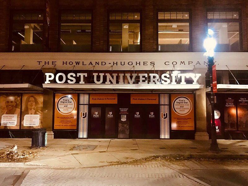 post university sign