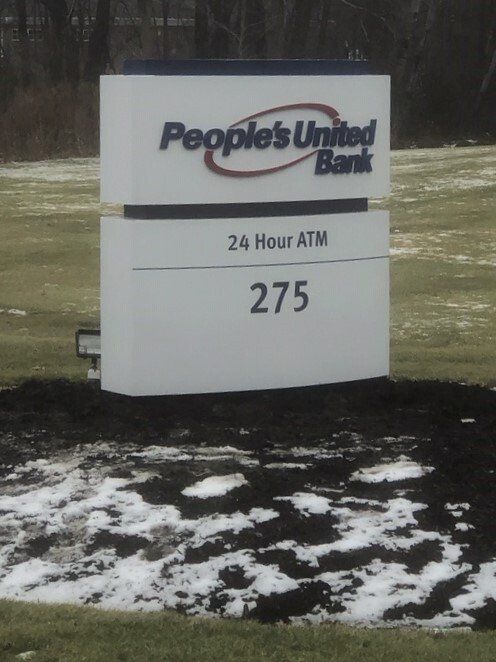 After People's United Bank Signage