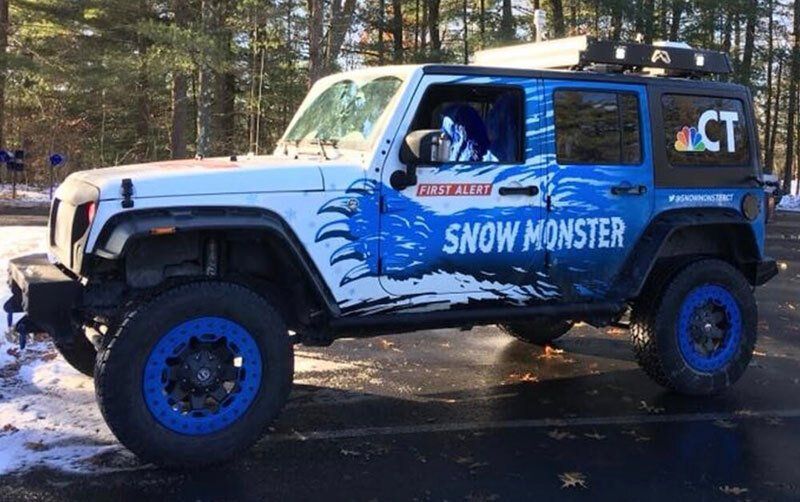 NBC snowmonster vehicle wrap